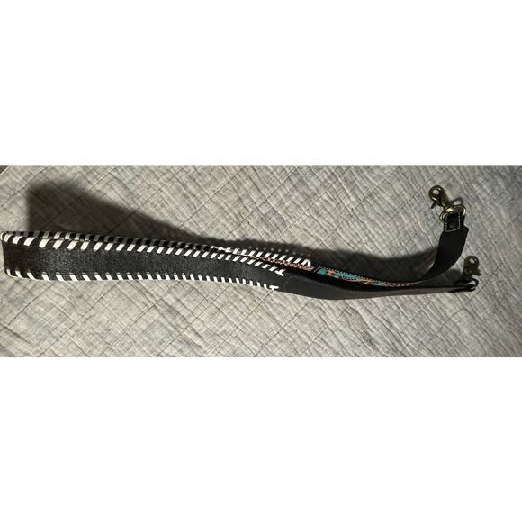 Myra Bag Leather Purse Strap Turquoise Brown Cowgirl | Tooled Western Style - Picture 5 of 6